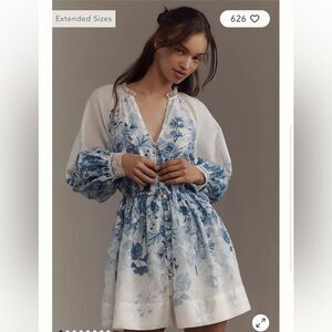 Anthropologie Let Me Be V-Neck A-Line Mini Dress